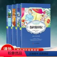 [正版]爱丽丝漫游奇境记+汤姆索亚历险记+吹牛大王历险记+哈克贝利芬历险记中小学课外阅读书籍青少年彩绘版名著故事书文学