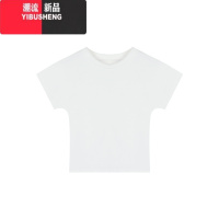 YIBUSHENG基础款纯色短袖T恤女2024季修身显瘦简约百搭短款上衣