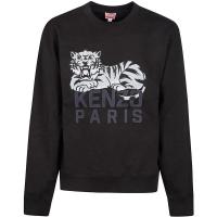 高田贤三(Kenzo)Kenzo联名款经典刺绣卫衣男黑色百搭圆领套头衫潮