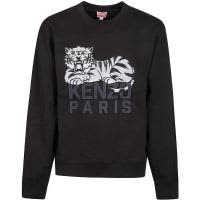 高田贤三(Kenzo)Kenzo联名款经典刺绣卫衣男黑色百搭圆领套头衫潮