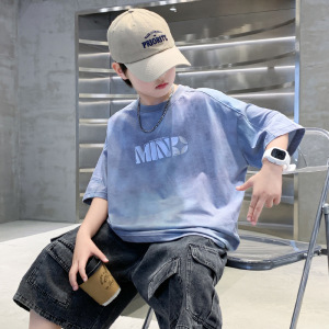 男童夏装短袖套装2026新款夏款T恤中大童男孩牛仔短裤夏季两件套