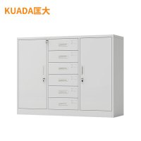 匡大 文件柜铁皮柜办公文件资料储存柜钢制宽中六斗文件柜下节 KDT369