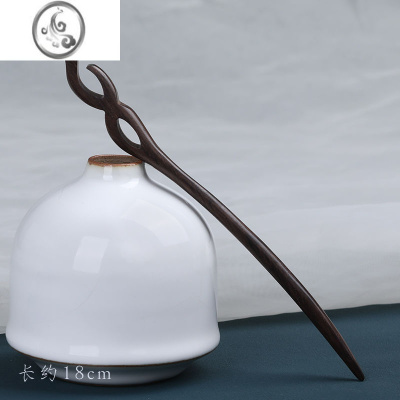 JiMi棕木檀木木簪子简约现代发簪古风发饰檀木盘发木簪汉服旗袍头饰