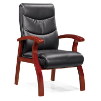 臻远 ZY5110305 办公会议椅办公皮椅电脑椅 黑色西皮