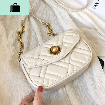 上新小包包女2020夏季新款潮韩版百搭斜挎包链条单肩包车线小方包NEW LAKE女斜挎包