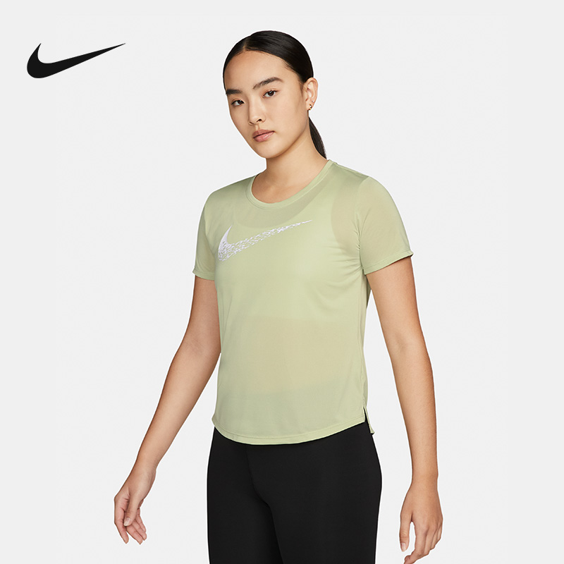 nike耐克上衣女2022春季新款运动训练针织短袖休闲t恤dm7778-371