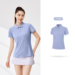 361°翻领T恤夏季新款冰感透气POLO衫女女士户外防晒运动短袖