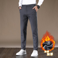秋冬款新款加绒保暖小西裤港风休闲裤男时尚百搭轻商务风长裤