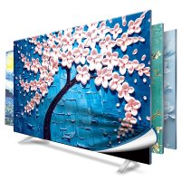 京城派 电视机罩防尘罩壁挂式液晶75英寸曲面65电脑套布艺 041发财树2 70寸定制款(161*96cm)