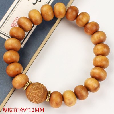 巴比檀香木手串算盘珠12MM雕刻佛珠似老山檀文玩木手链小红书抖音送女朋友老婆情人节七夕生日礼物