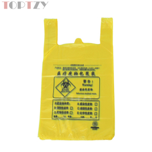 toptzy TZ4060433 医疗垃圾袋手提医用塑料袋一次性废物包装袋 50只
