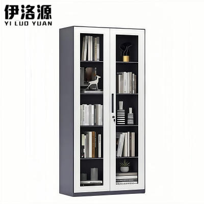 伊洛源文件柜备品柜 灰白套色通玻900*400*1850mm台
