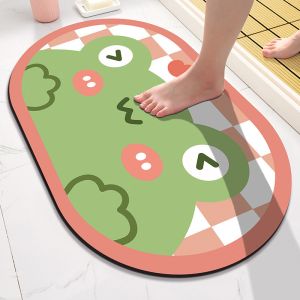 [补贴10%]小清新硅藻泥软地垫浴室卫生间厕所门口吸水防滑脚垫进门入户地毯 60*90CM(入户大门口)