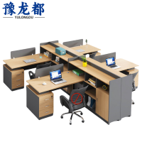 豫龙都 屏风工位四人位 张