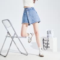 [8.5折价118.9元叠加优惠券]唐狮春夏季新款牛仔短裤女百搭时尚显瘦潮流百搭A字裙裤
