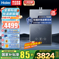 海尔(Haier)16升燃气热水器天然气双循环零冷水储热恒温舱五段微火控温密闭稳燃舱JSQ31-16KN7SFRAGU1