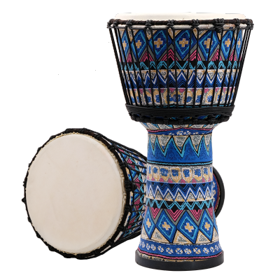羊皮非洲鼓手鼓儿童幼儿园初学者8寸10寸专业云南丽江鼓乐器格蓝花海-大8-送赠品