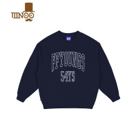 YANXU54YS 圆领字母加绒卫衣宽松男女情侣百搭国潮冬