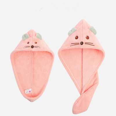 永亮卡通长发干发帽65x25粉色