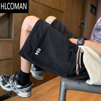 HLCOMAN夏季潮牌冲锋裤防水速干工装短裤男黑色美式休闲宽松五分裤子运动