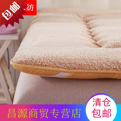 加厚榻榻米羊羔绒床垫学生宿舍垫被单人双人1.5/1.8m软海绵床褥子