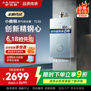 AO史密斯佳尼特[小精钢TCS5]16升精钢燃气热水器 国家补贴 JSQ31-TCS5 安全守护 持久恒温大水量