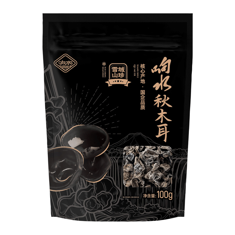 牡丹江响水秋木耳100g核心产区国企品质食用菌类制品菌菇干货