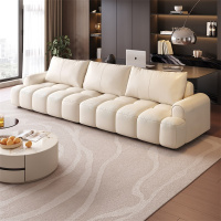全友家居现代简约头层牛皮艺沙发客厅奶油直排小户型真皮沙发