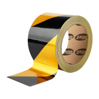 途务 反光警示胶带 黄黑宽5cm*50m 卷