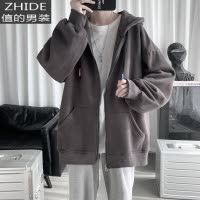 SUNTEK连帽卫衣男士春季休闲大码开衫外套情侣装宽松棒球服色男装上衣卫衣