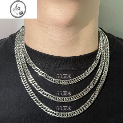 JiMi欧美古巴项链男女hiphop潮流ins嘻哈钛钢链条防水不掉色高街链子