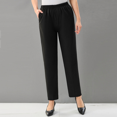 迪鲁奥(DILUAO)高端轻奢妈妈裤子中老年人秋装休闲女裤奶奶60岁70老人太太春秋外穿松紧腰