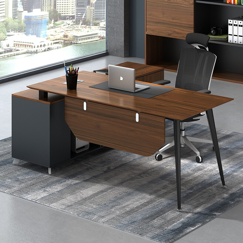 域赢办公家具经理桌现代简约老板桌职员单人办公桌大班台主管桌1.6m ZW-31