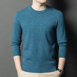 羊毛衫男加厚450克羊毛衫冬季圆领保暖加厚打底男士毛衣