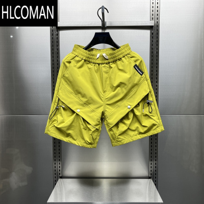 HLCOMAN2024夏季新款大口袋速干短裤男士潮流百搭青年美式痞帅直筒五分裤