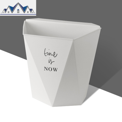 北欧风壁挂式厨房垃圾桶带盖厨余分类专用收纳筒橱柜大号悬挂式 三维工匠