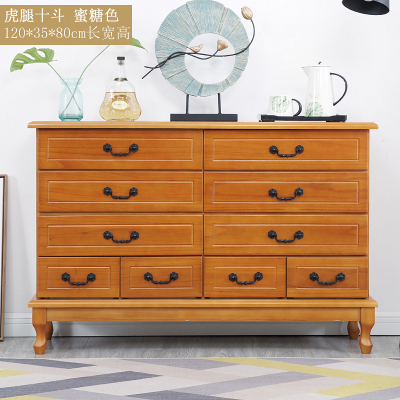 欧式实木客厅十八斗抽屉橱储物柜实木特价柜卧室电视柜1.