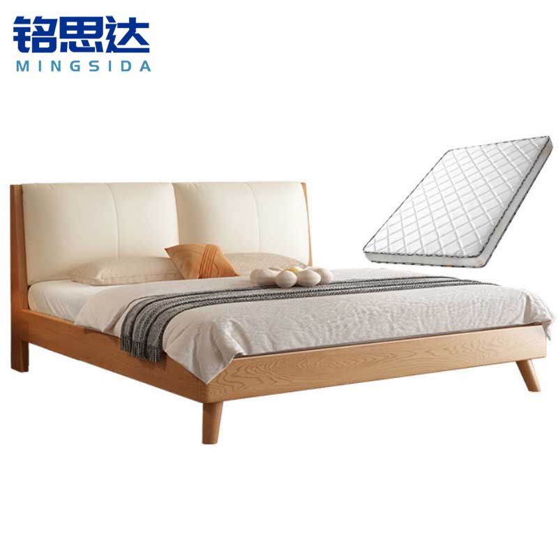 铭思达实木软包床