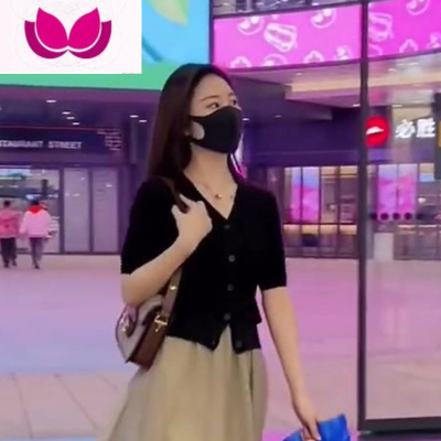 七斓2023夏季新款小个子减龄洋气质感高级半身连衣裙套装女长裙子