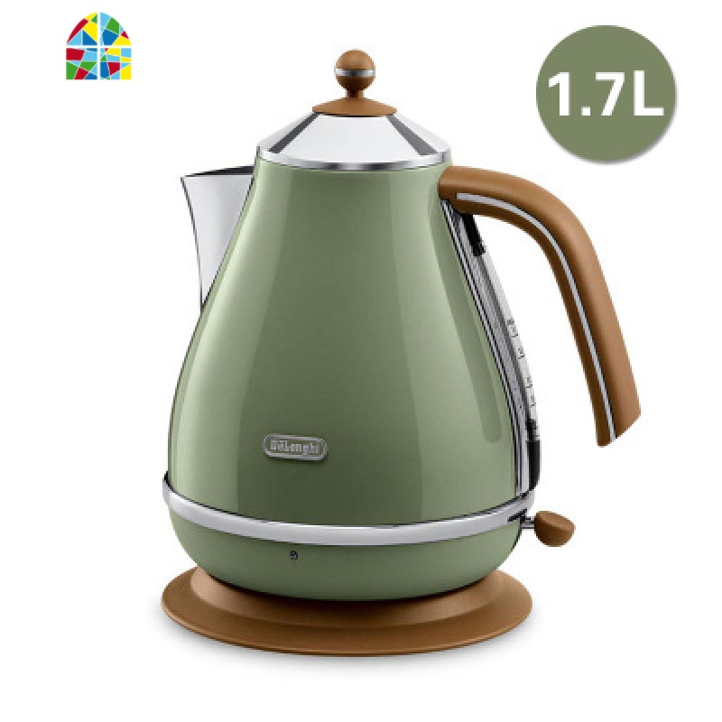 封后KBO2001复古304不锈钢1.7L大容量电热水壶烧水壶 薄荷绿1.7L-Flora花园KBX2016全国联保2年