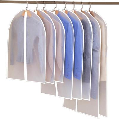 防尘罩阿斯卡利(ASCARI)衣服防尘套挂式家用大衣罩西服西装套收白边款10特大+10中-中间拉链20个装-防尘罩