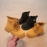 儿童靴子年秋季新款英伦风单靴时尚童靴厚底女童男宝短靴