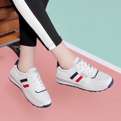 莱卡金顿新款圆头平底低帮鞋2021系带休闲鞋防水台女鞋子利德尚品7153