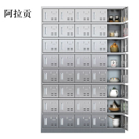 阿拉贡304不锈钢食堂带锁餐具柜40门碗柜磁吸锁1800*1200*300
