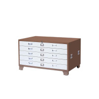 豪利特底图柜工程资料图纸柜0号1号抽屉柜地图柜文件柜菲林柜图纸收纳柜0号咖白带轮1300*930*650