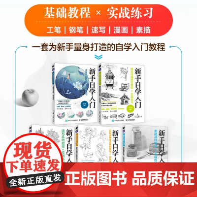 素描基础教程实战练习 新手自学入门 素描基础教程素描书入门自学铅笔素描线条几何静物速写铅笔绘画素描画册