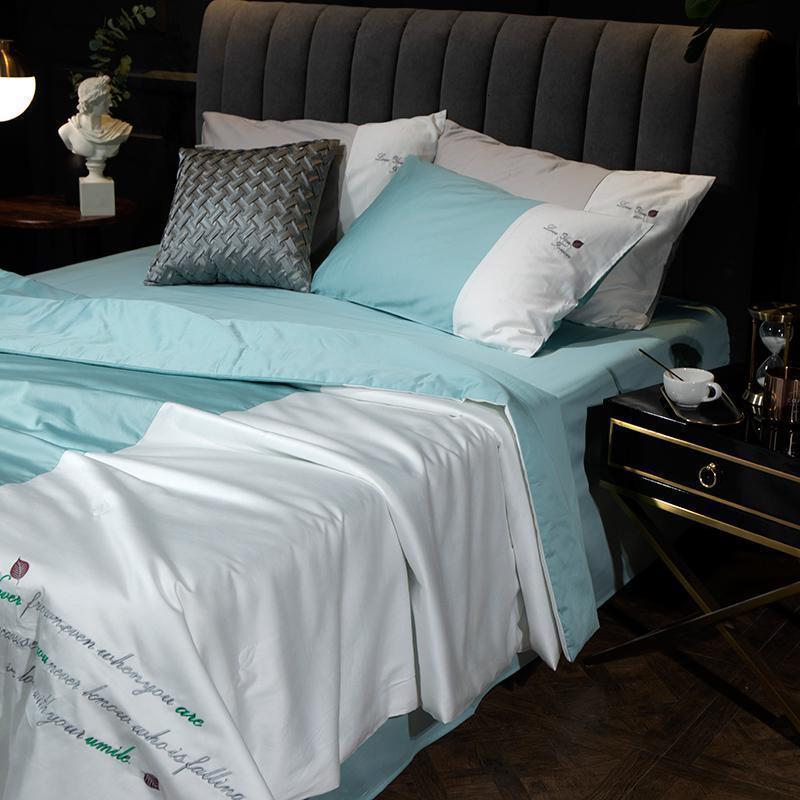 美帮汇60支长绒棉夏凉被全棉全棉夏被薄凉被子贡缎可水洗空调被春秋被芯