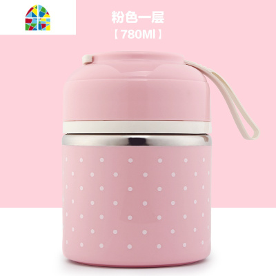 手提日式不锈钢饭盒分格成人可爱保温便当盒学生2双层3三多层餐盒 FENGHOU 蓝色[3层]