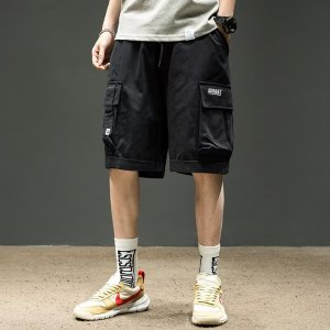 日工装短裤男夏季薄款宽松百搭潮流简约外穿时尚短裤