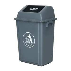 臻远ZY5052310 翻盖垃圾桶40L 32*20.5*60.2cm(单位:个)灰色